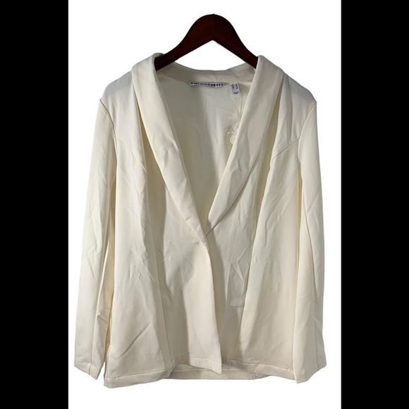 Girl With Curves Bi-Stretch Blazer Ivory - Regular - Picture 1 of 2